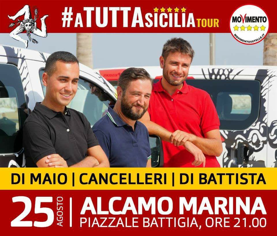 Alcamo. Elezioni regionali Arrivano Cancellieri, Di Battista e di Maio