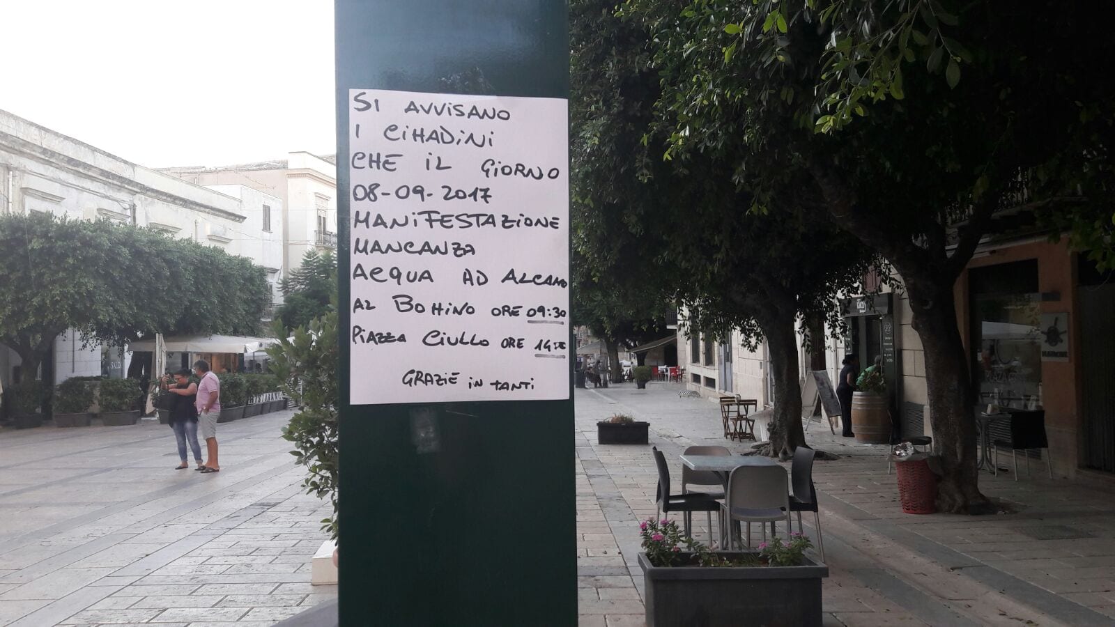 Alcamo-Acqua razionata, domani due manifestazioni