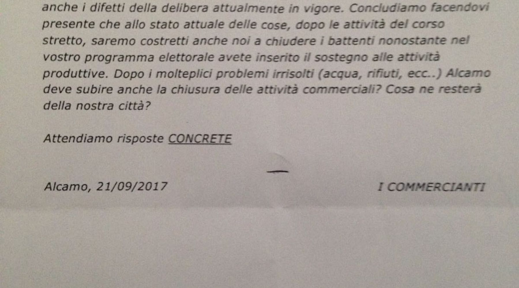 Alcamo-Piazza Bagolino, viabilità: esplode la protesta dei commercianti