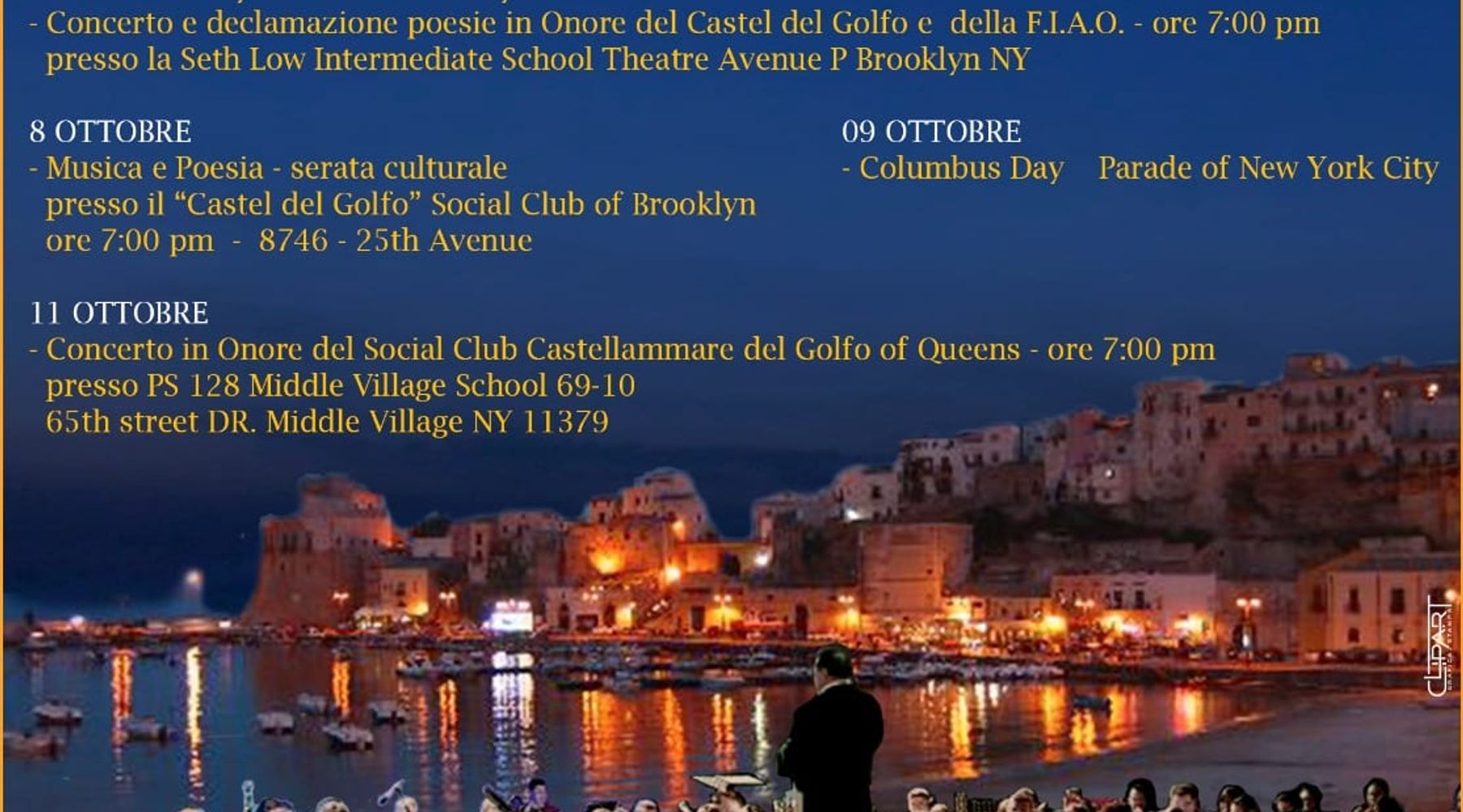 Castellammare del Golfo-La banda della città portabandiera al prestigioso "Columbus day"