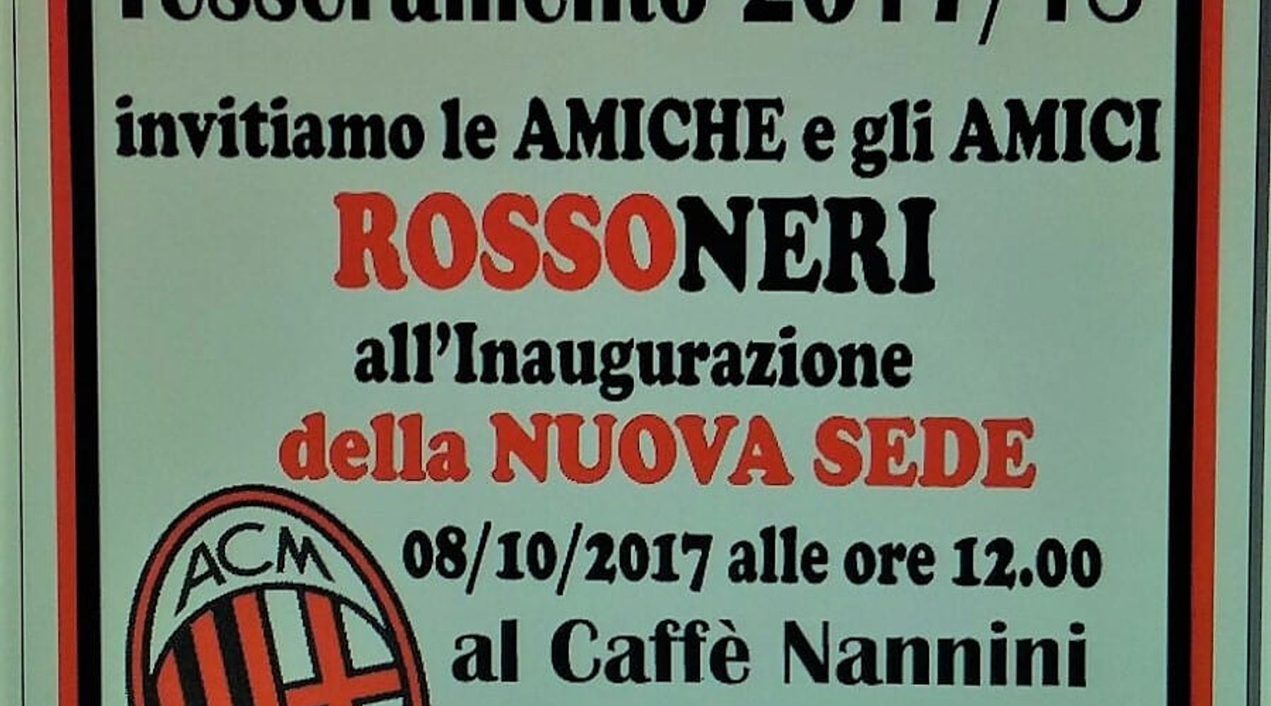 Alcamo - Si inaugura domani la nuova sede del Milan Club