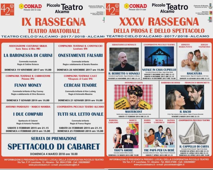 Alcamo - Piccolo teatro, si presentano i cartelloni