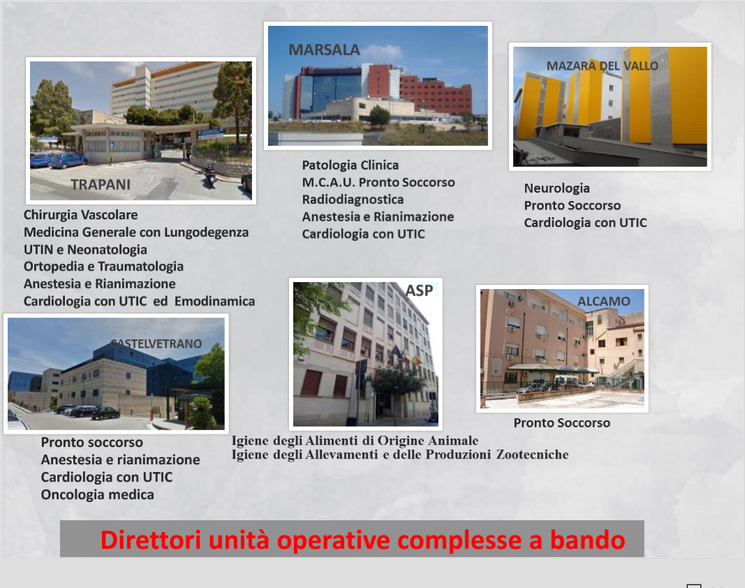 Trapani – Indetti concorsi per 21 primari: uno per il pronto soccorso di Alcamo