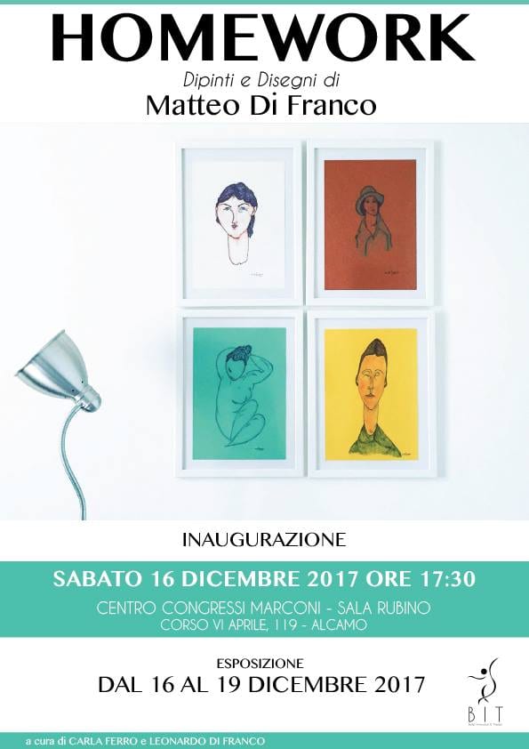 Alcamo - Dipinti e disegni di Matteo Di Franco in mostra al Marconi