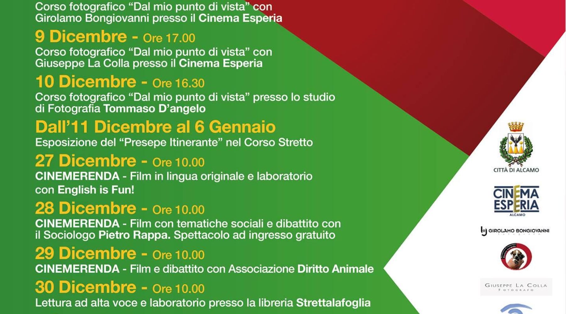 Natale alcamese, numerosi gli eventi sino al sette gennaio