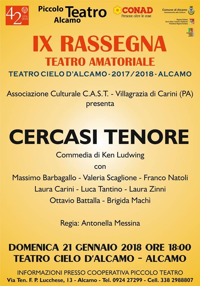 Alcamo-Rassegna teatrale, si ride con “Cercasi tenore”