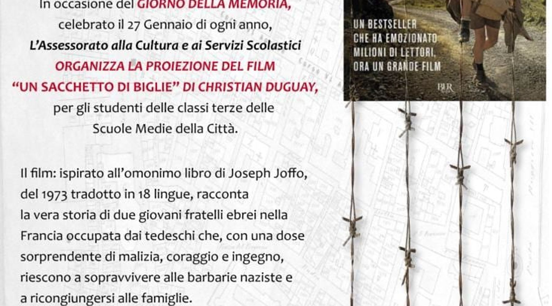 Alcamo-Domani si celebra la Giornata della Memoria