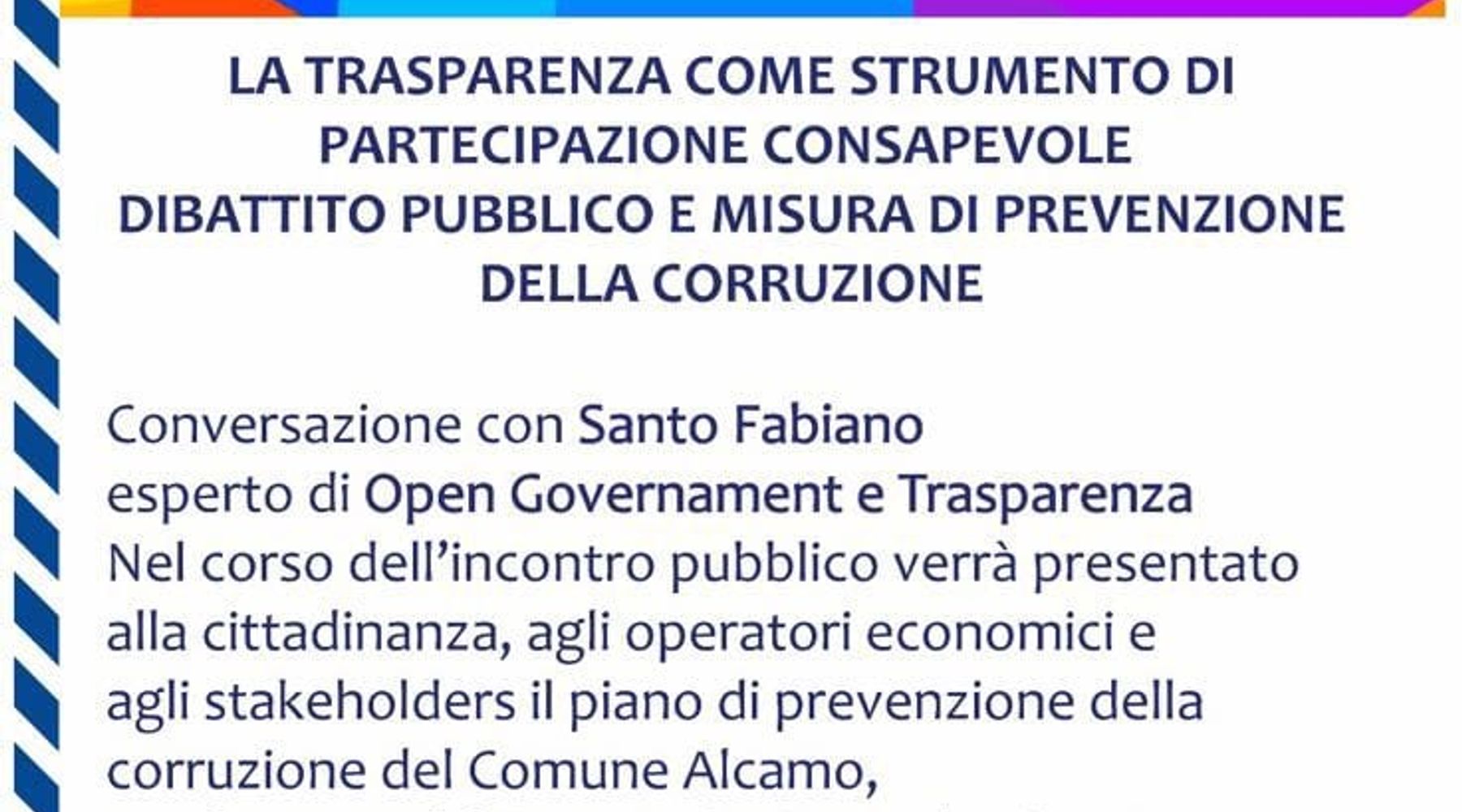 Alcamo, il nuovo "Piano anticorruzione" del Comune: domani la presentazione