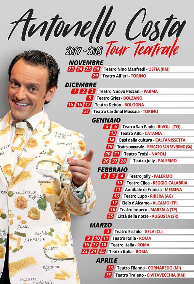 Alcamo-Rassegna dello spettacolo, commedia con Antonello Costa al teatro "Cielo"