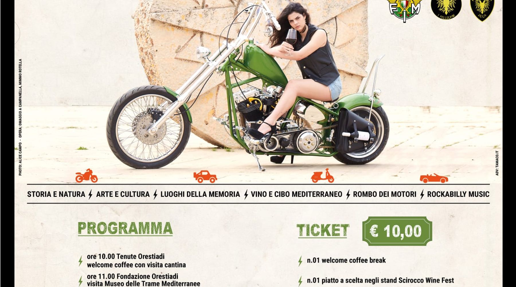 Gibellina-Sicily bike week, insieme appassionati di due e quattro ruote