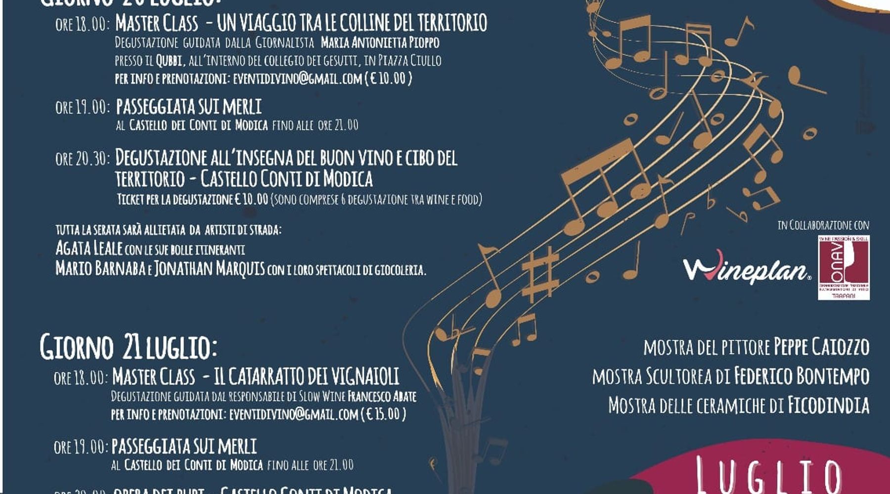 Alcamo- Una due giorni dedicata alle Armonie di Bacco