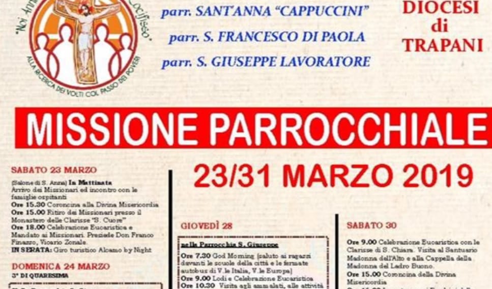 Alcamo-Parte la missione parrocchiale, coinvolte tre parrocchie