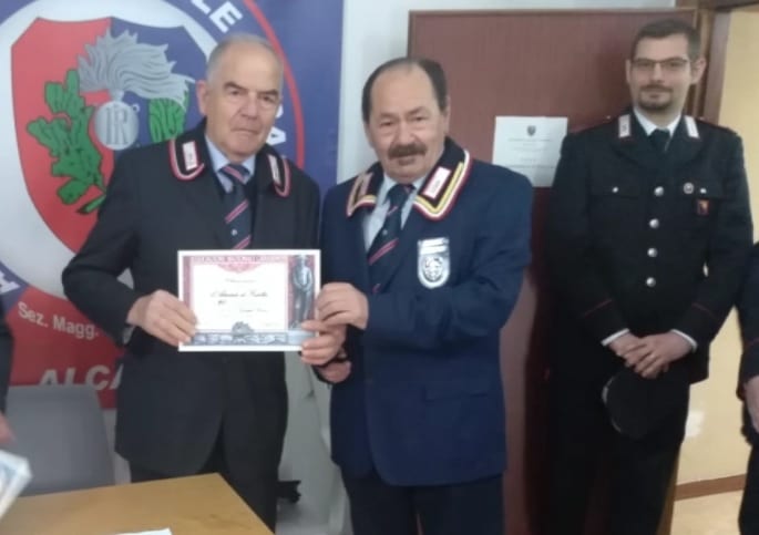 Alcamo-Attestati di fedeltà a carabinieri in pensione
