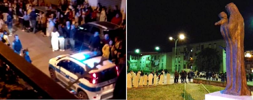 Strage sfiorata e terrore ad Alcamo. Auto, guidata da un giovane, si lancia contro processione