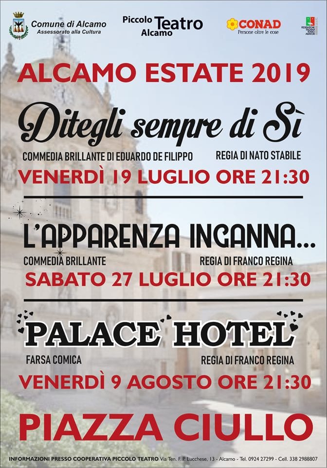 Alcamo estate 2019. Commedie, il Piccolo teatro sbarca in piazza Ciullo