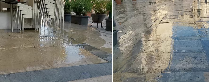 Rottura e piazza Ciullo allagata. Nuova perdita d'acqua che si aggiunge alle "storiche"