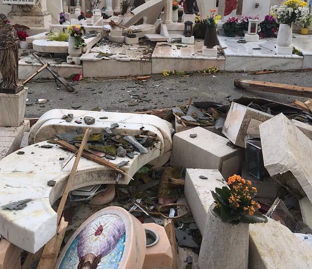 Ad Alcamo cimiteri chiusi almeno fino a sabato. Per le tombe circa 400.000 euro di danni