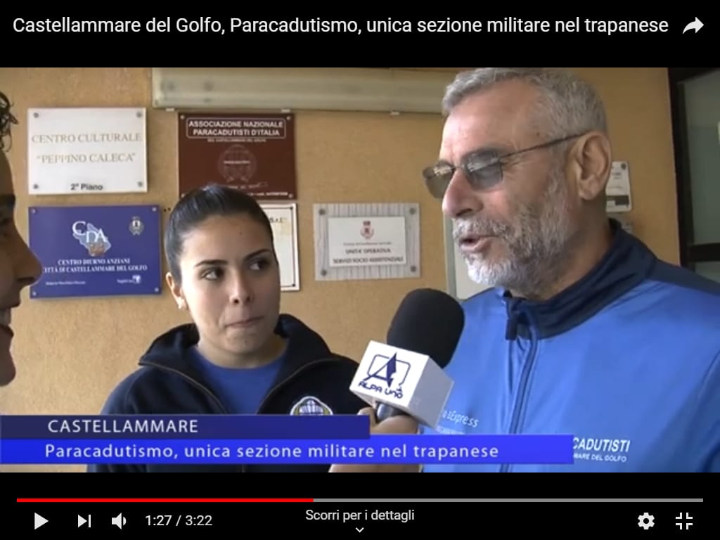 Castellammare, Paracadutismo, unica sezione militare nel trapanese