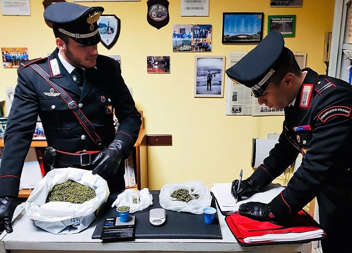 San Giuseppe Jato, quasi mezzo chilo di marijuana trovata nella dispensa di un 74enne