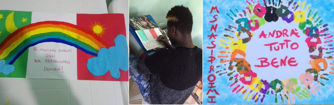 Magliette, disegni e anche un video. I giovani dello SPRAR li dedicano all'Italia