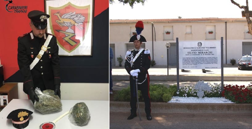 10,5 chilogrammi di marijuana in foglie e infiorescenze. Arrestato marsalese