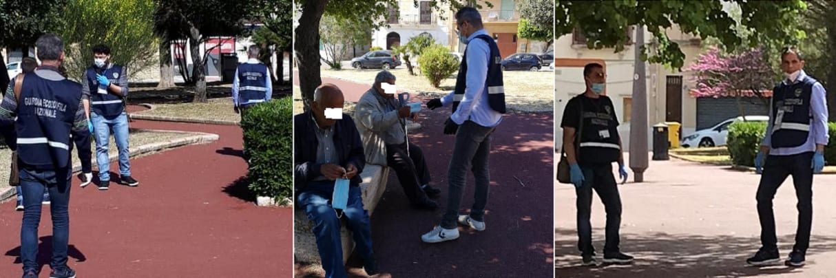 Guardie Ambientali del GEN, ad Alcamo, per far rispettare le norme anti-Covid