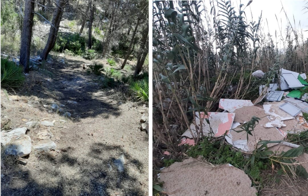 Strada "San Nicola - Valso", nessuno toglie i rifiuti. Forestale ripulisce sentiero