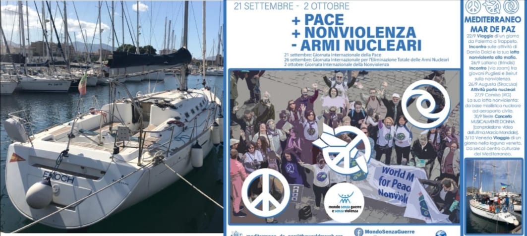 'Mar de Paz' a Trappeto con la sua barca a vela, nel segno di Danilo Dolci
