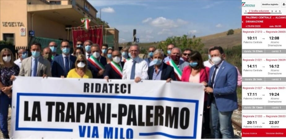 Falcone, battaglia per Via Milo. Treni-lumaca da Palermo ad Alcamo