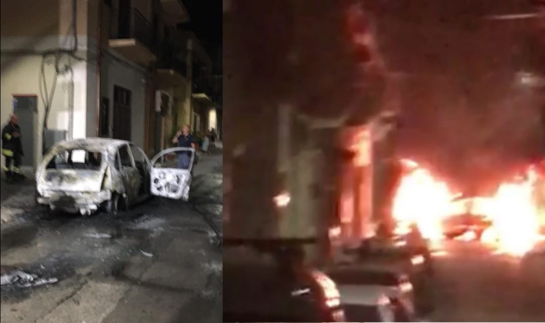 Castellammare, auto parcheggiata in fiamme. Indagini della polizia