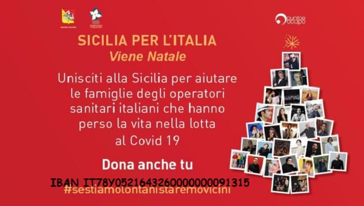 “Viene Natale (Se stiamo lontani staremo vicini)”. Progetto solidale degli artisti siciliani, anche Lidia