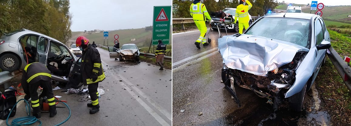 Scontro alle porte di Alcamo, muore quarantenne. Auto distrutta, famiglia salva per miracolo