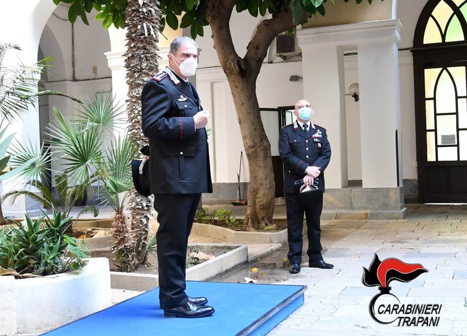 Il Generale Cavallo in visita al comando di Trapani