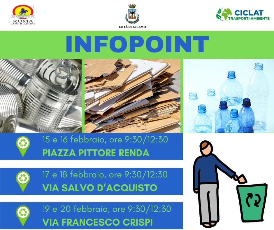 Al via oggi gli Infopoit sul nuovo servizio raccolta rifiuti ad Alcamo