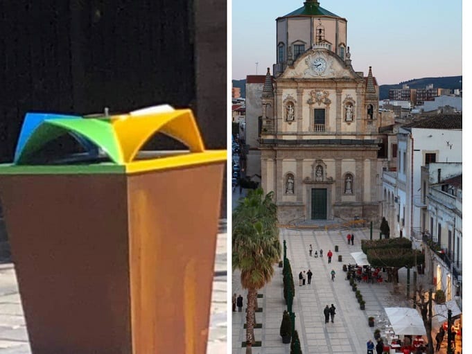 Nuove panche e cestini in centro ad Alcamo, scoppia la polemica