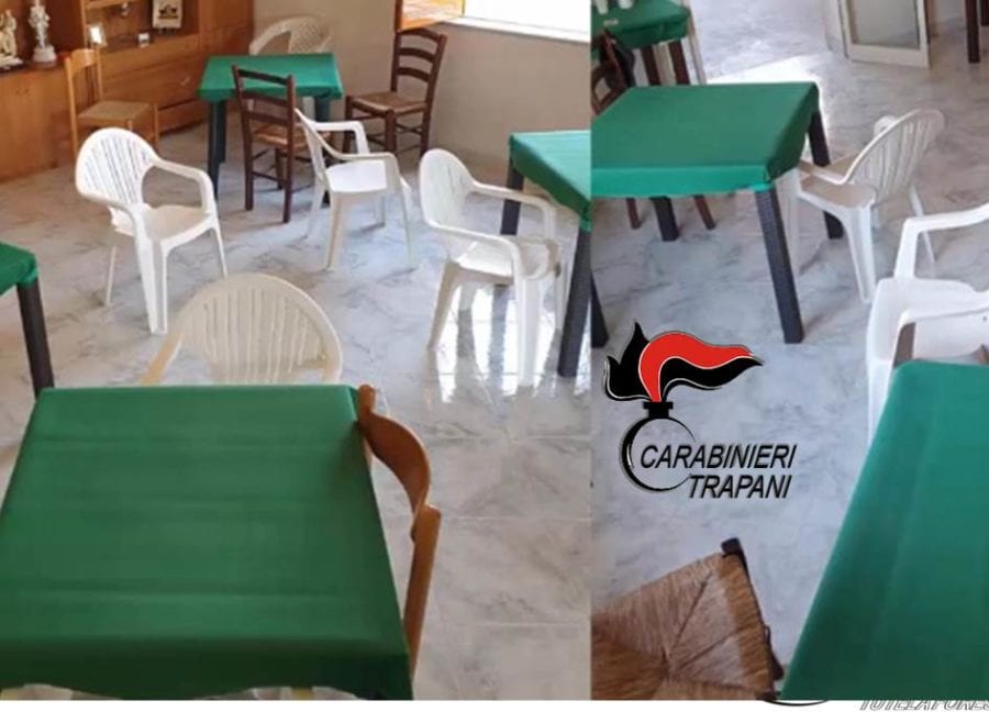 Bisca clandestina in zona rossa a Petrosino. Un denunciato e 14 sanzionati