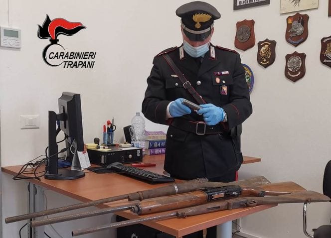 Possesso di armi a Pantelleria. I carabinieri denunciano sei persone.
