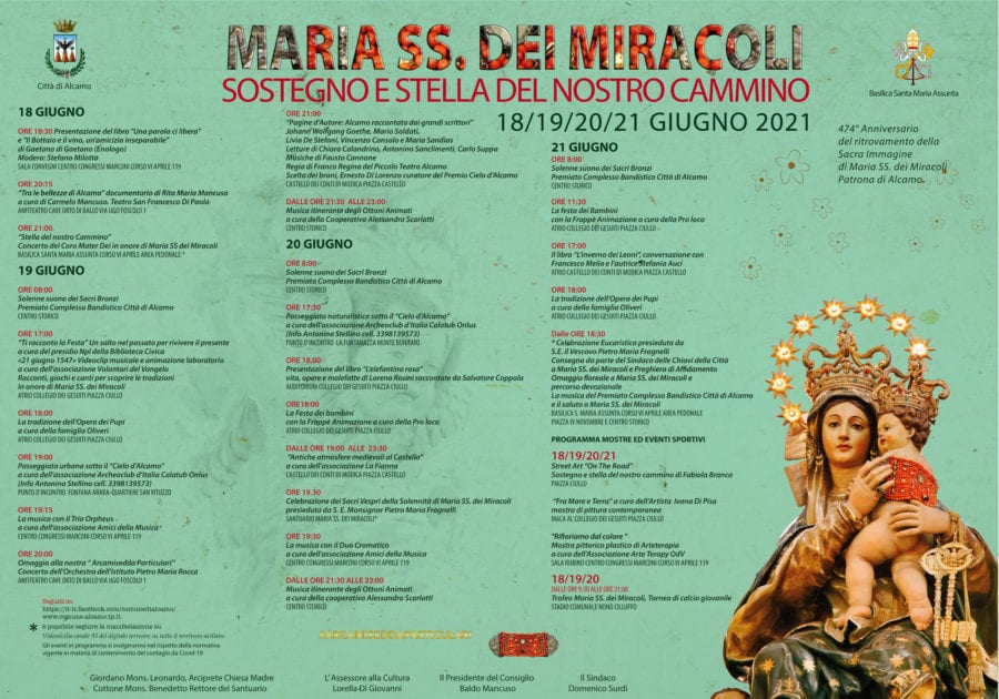 Festa della Patrona di Alcamo. Il programma religioso illustrato da Don Aldo Giordano