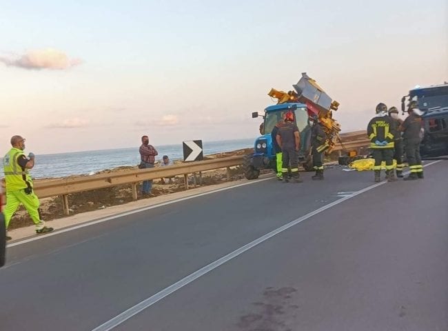 Incidente mortale nel trapanese. Inutili i soccorsi, morto sul colpo un uomo