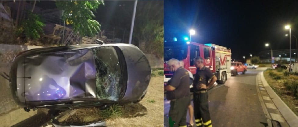 SS 113, scontro alla rotatoria. Colombiano con 2,5% di tasso alcolemico