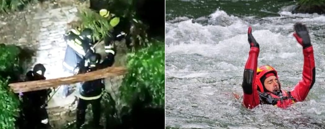 Fiume in piena, vv.ff. non in servizio ma con attrezzatura in auto. "Rapidissimo l'arrivo dei mezzi"