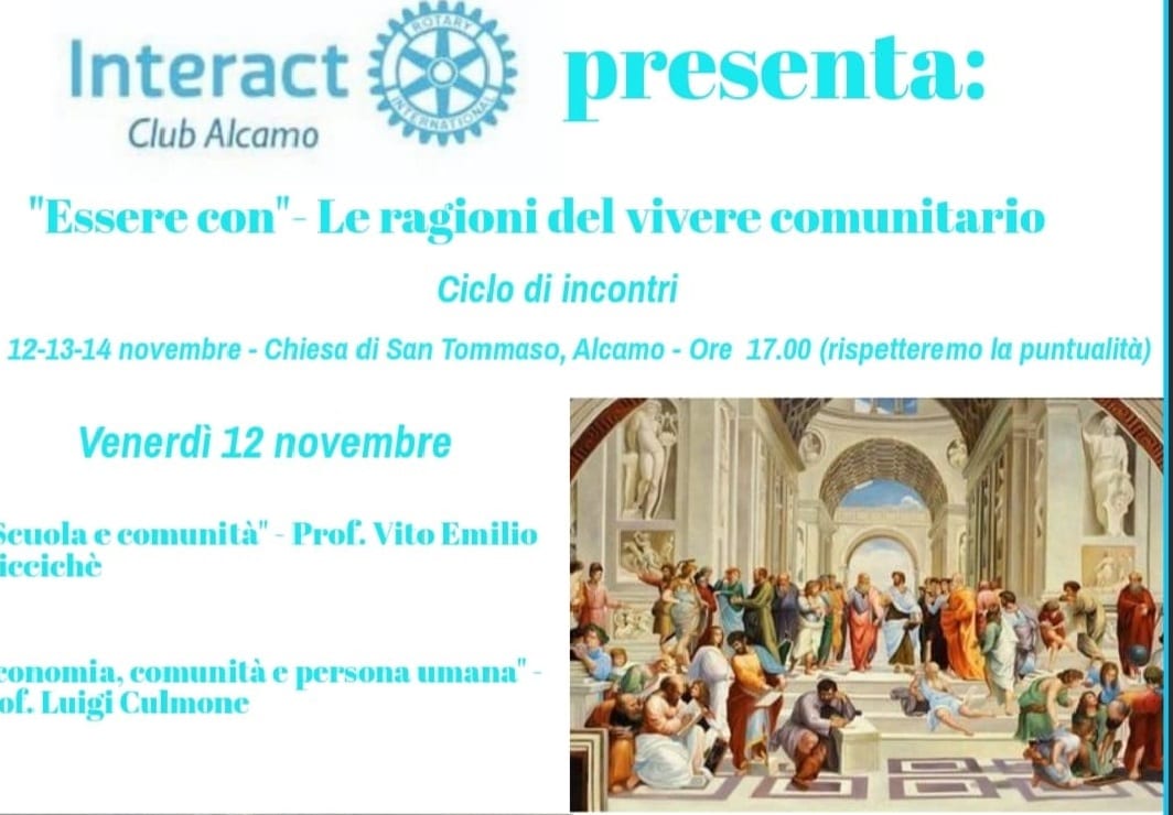 Interact Club, ad Alcamo serie di incontri. Arte, cultura e teatro