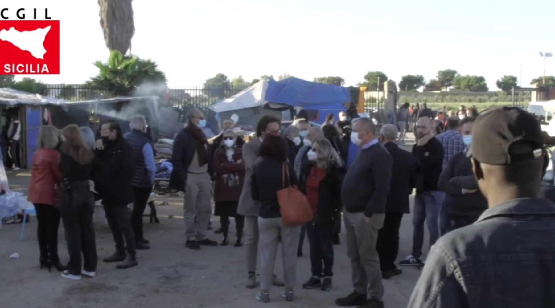 Campo migranti a Campobello di Mazara, manifestazioni della CGIL. “Luogo che trasuda disagio”