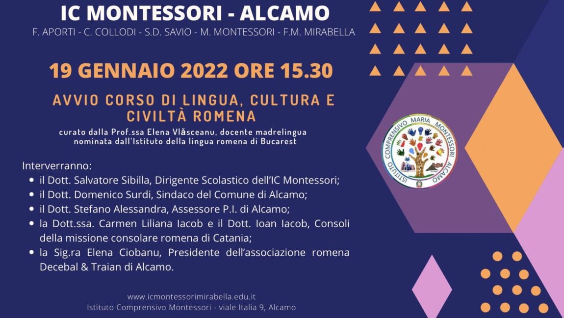 L'istituto “Montessori” di Alcamo abbraccia corso di lingua e cultura romena
