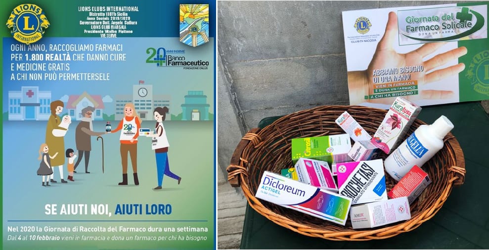 Raccolta di farmaci promossa dal Lions Club, sette postazioni ad Alcamo
