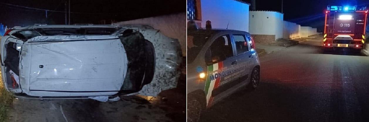 Incidente autonomo, auto effettua diverse capovolte. Feriti tre giovani partinicesi, uno in prognosi