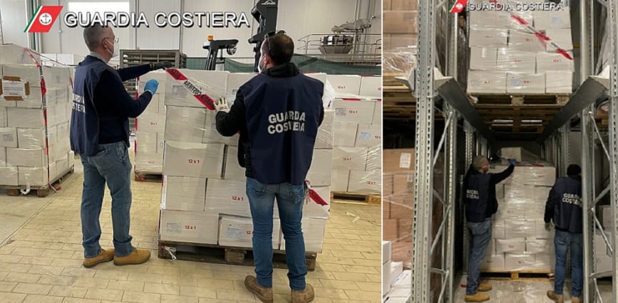 4,5 tonnellate di crostacei sequestrati, 6.000 euro di multe. Guardia Costiera in azienda mazarese