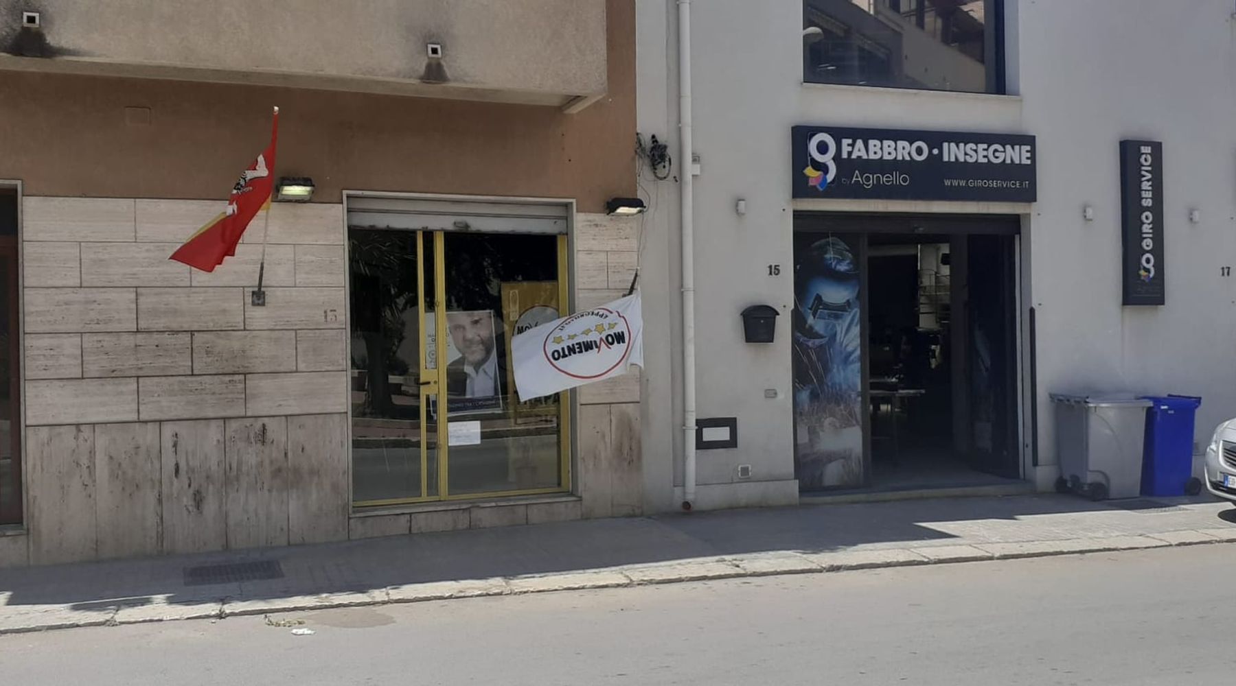 Vandalismi al comitato elettorale di Oddo (M5S). "Non mi fermano" dice il candidato sindaco di Erice