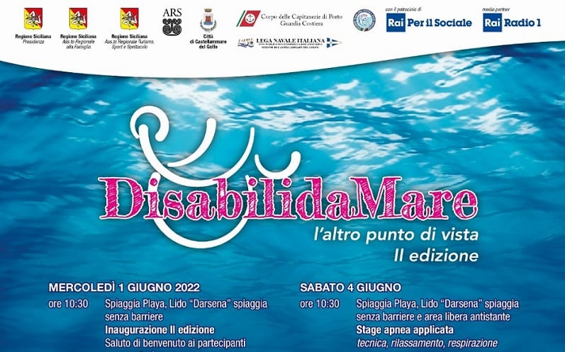 "Disabilidamare", inclusione tramite attività in mare. Castellammare del Golfo e Rai Sociale insieme