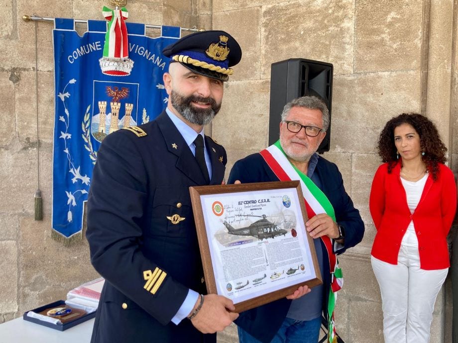 82° Centro CSAR Aeronautica, riconoscimento dal sindaco delle isole Egadi